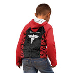 New Zealand Nurse RN 2026 Personalised Kid Hoodie Red Maori Pattern Cultural Pride