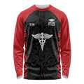New Zealand Nurse RN 2026 Personalised Long Sleeve Shirt Red Maori Pattern Cultural Pride