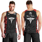 New Zealand Nurse RN 2026 Personalised Men Tank Top Red Maori Pattern Cultural Pride