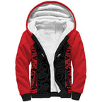 New Zealand Nurse RN 2026 Personalised Sherpa Hoodie Red Maori Pattern Cultural Pride