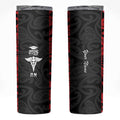 New Zealand Nurse RN 2026 Personalised Skinny Tumbler Red Maori Pattern Cultural Pride