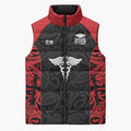 New Zealand Nurse RN 2026 Personalised Sleeveless Puffer Jacket Red Maori Pattern Cultural Pride