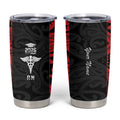 New Zealand Nurse RN 2026 Personalised Tumbler Cup Red Maori Pattern Cultural Pride