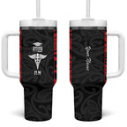 New Zealand Nurse RN 2026 Personalised Tumbler With Handle Red Maori Pattern Cultural Pride
