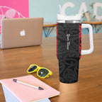 New Zealand Nurse RN 2026 Personalised Tumbler With Handle Red Maori Pattern Cultural Pride