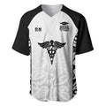 New Zealand Nurse RN 2026 Personalised Baseball Jersey White Maori Pattern Cultural Pride