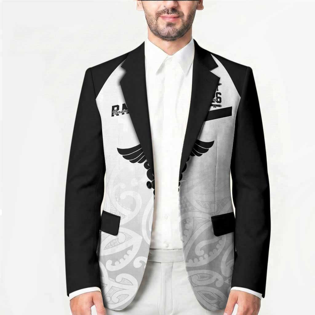 New Zealand Nurse RN 2026 Personalised Blazer White Maori Pattern Cultural Pride