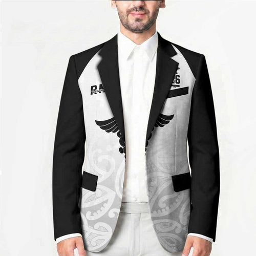 New Zealand Nurse RN 2026 Personalised Blazer White Maori Pattern Cultural Pride