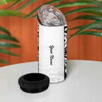 New Zealand Nurse RN 2026 Personalised 4 in 1 Can Cooler Tumbler White Maori Pattern Cultural Pride