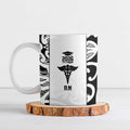 New Zealand Nurse RN 2026 Personalised Ceramic Mug White Maori Pattern Cultural Pride