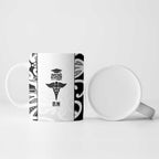 New Zealand Nurse RN 2026 Personalised Ceramic Mug White Maori Pattern Cultural Pride