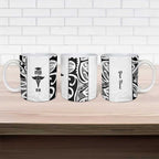 New Zealand Nurse RN 2026 Personalised Ceramic Mug White Maori Pattern Cultural Pride