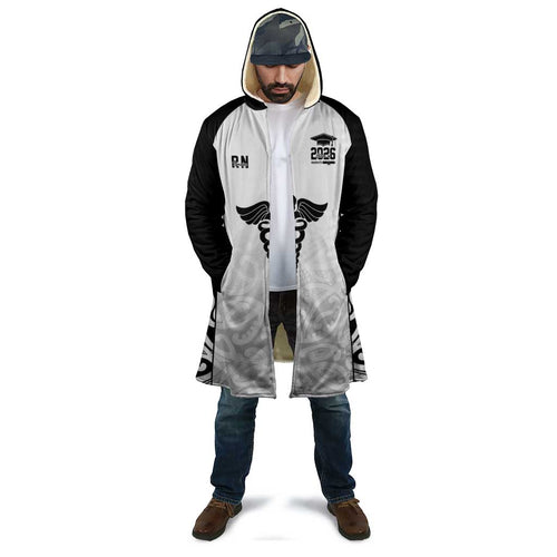 New Zealand Nurse RN 2026 Personalised Cloak White Maori Pattern Cultural Pride