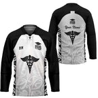 New Zealand Nurse RN 2026 Personalised Hockey Jersey White Maori Pattern Cultural Pride
