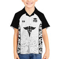 New Zealand Nurse RN 2026 Personalised Kid Hawaiian Shirt White Maori Pattern Cultural Pride