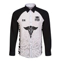 New Zealand Nurse RN 2026 Personalised Long Sleeve Button Shirt White Maori Pattern Cultural Pride