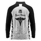 New Zealand Nurse RN 2026 Personalised Long Sleeve Polo Shirt White Maori Pattern Cultural Pride