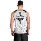 New Zealand Nurse RN 2026 Personalised Men Tank Top White Maori Pattern Cultural Pride