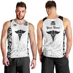 New Zealand Nurse RN 2026 Personalised Men Tank Top White Maori Pattern Cultural Pride