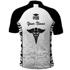 New Zealand Nurse RN 2026 Personalised Polo Shirt White Maori Pattern Cultural Pride