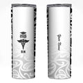 New Zealand Nurse RN 2026 Personalised Skinny Tumbler White Maori Pattern Cultural Pride