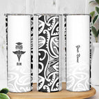 New Zealand Nurse RN 2026 Personalised Skinny Tumbler White Maori Pattern Cultural Pride
