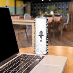 New Zealand Nurse RN 2026 Personalised Skinny Tumbler White Maori Pattern Cultural Pride