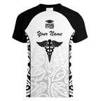 New Zealand Nurse RN 2026 Personalised Women V-Neck T-Shirt White Maori Pattern Cultural Pride