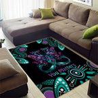 Personalised Hope Fight Suicide Prevention Awareness Area Rug Aboriginal Motif