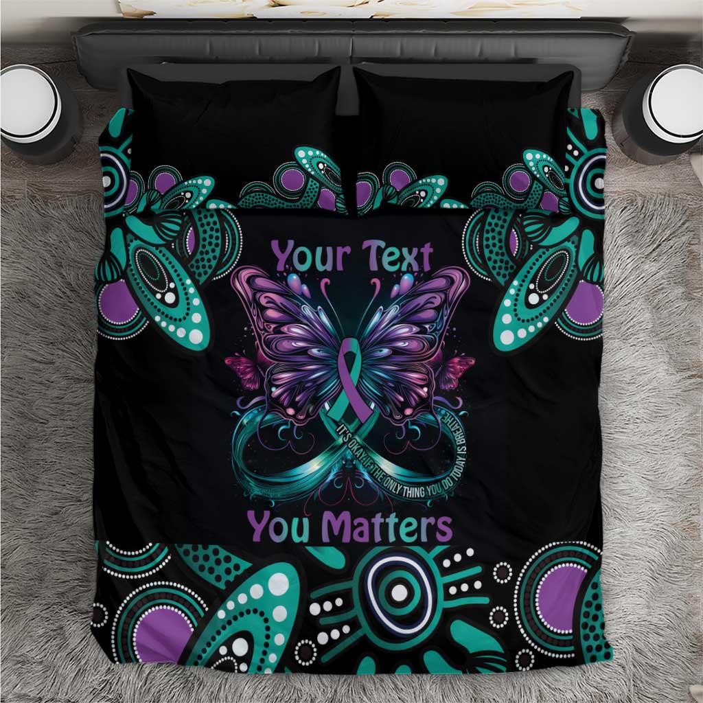 Personalised Hope Fight Suicide Prevention Awareness Bedding Set Aboriginal Motif