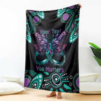 Personalised Hope Fight Suicide Prevention Awareness Blanket Aboriginal Motif