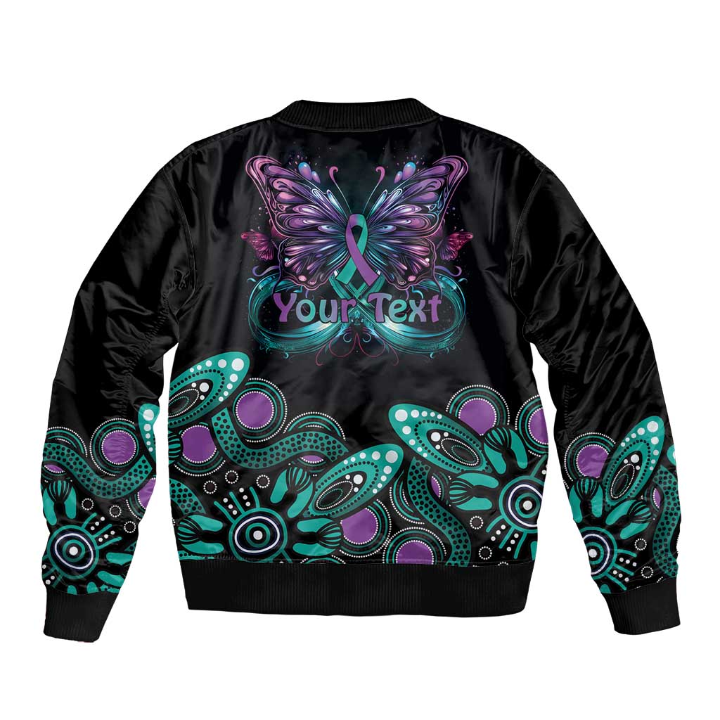 Personalised Hope Fight Suicide Prevention Awareness Bomber Jacket Aboriginal Motif
