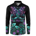 Personalised Hope Fight Suicide Prevention Awareness Button Sweatshirt Aboriginal Motif