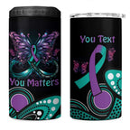 Personalised Hope Fight Suicide Prevention Awareness 4 in 1 Can Cooler Tumbler Aboriginal Motif