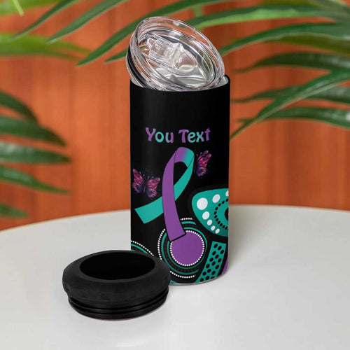Personalised Hope Fight Suicide Prevention Awareness 4 in 1 Can Cooler Tumbler Aboriginal Motif