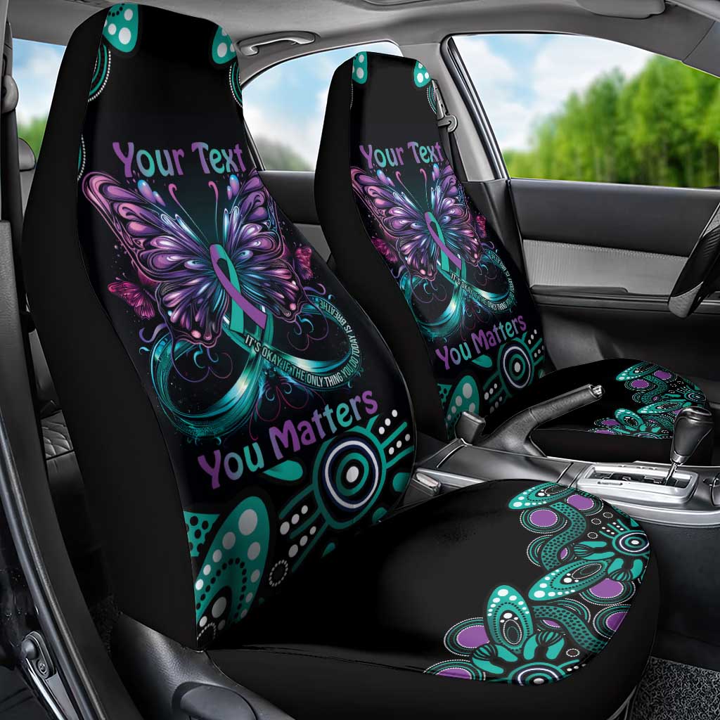 Personalised Hope Fight Suicide Prevention Awareness Car Seat Cover Aboriginal Motif