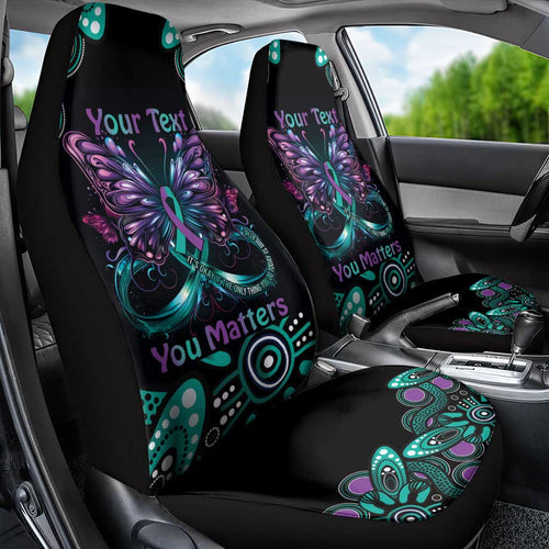 Personalised Hope Fight Suicide Prevention Awareness Car Seat Cover Aboriginal Motif