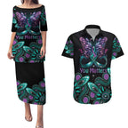 Personalised Hope Fight Suicide Prevention Awareness Couples Matching Puletasi and Hawaiian Shirt Aboriginal Motif