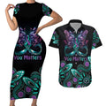 Personalised Hope Fight Suicide Prevention Awareness Couples Matching Short Sleeve Bodycon Dress and Hawaiian Shirt Aboriginal Motif