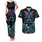 Personalised Hope Fight Suicide Prevention Awareness Couples Matching Tank Maxi Dress and Hawaiian Shirt Aboriginal Motif