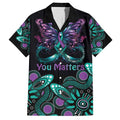 Personalised Hope Fight Suicide Prevention Awareness Family Matching Long Sleeve Bodycon Dress and Hawaiian Shirt Aboriginal Motif
