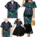 Personalised Hope Fight Suicide Prevention Awareness Family Matching Mermaid Dress and Hawaiian Shirt Aboriginal Motif