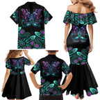 Personalised Hope Fight Suicide Prevention Awareness Family Matching Mermaid Dress and Hawaiian Shirt Aboriginal Motif