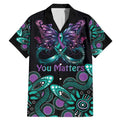Personalised Hope Fight Suicide Prevention Awareness Family Matching Mermaid Dress and Hawaiian Shirt Aboriginal Motif