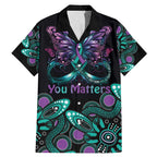 Personalised Hope Fight Suicide Prevention Awareness Family Matching Mermaid Dress and Hawaiian Shirt Aboriginal Motif