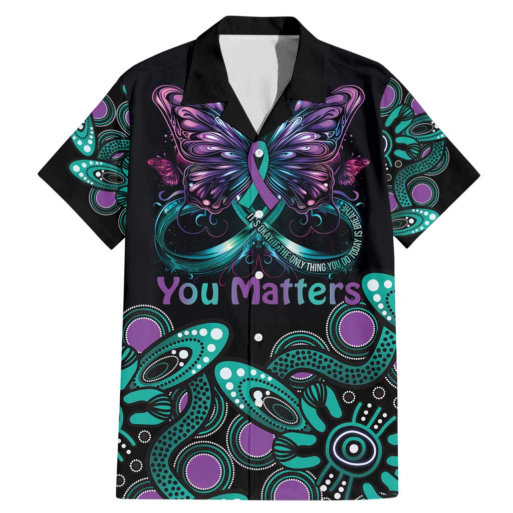 Personalised Hope Fight Suicide Prevention Awareness Family Matching Mermaid Dress and Hawaiian Shirt Aboriginal Motif