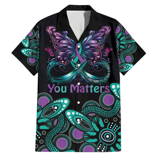 Personalised Hope Fight Suicide Prevention Awareness Family Matching Mermaid Dress and Hawaiian Shirt Aboriginal Motif