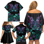 Personalised Hope Fight Suicide Prevention Awareness Family Matching Off Shoulder Short Dress and Hawaiian Shirt Aboriginal Motif