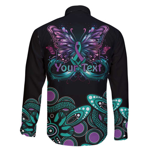 Personalised Hope Fight Suicide Prevention Awareness Family Matching Off Shoulder Short Dress and Hawaiian Shirt Aboriginal Motif