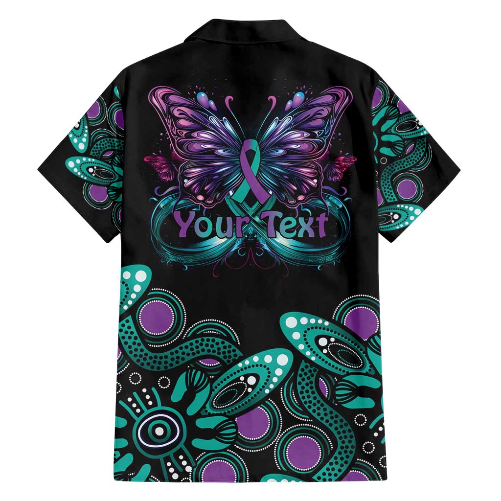 Personalised Hope Fight Suicide Prevention Awareness Family Matching Short Sleeve Bodycon Dress and Hawaiian Shirt Aboriginal Motif